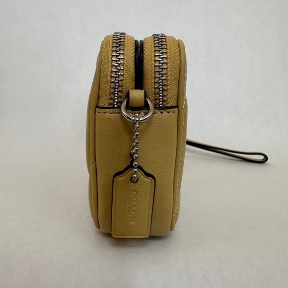 COACH CM531 GREY BLUE QUILTED PILLOW LEATHER KIRA C/B - Picture 2 of 9